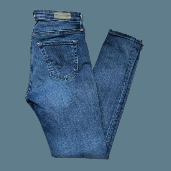 Adriano Goldschmied Super Skinny Ankle Blue Denim Women's Jeans Size 26R x 29 - Picture 1 of 11